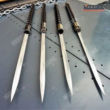 2-in-1 33" or 66" DOUBLE BLADE NINJA SPEAR Connects Into 1 Double Blade Sword