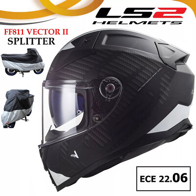 FULLFACE MOTORRADHELM LS2 FF811 VECTOR II DUAL VISIER MOTORRAD ECE TOURING
