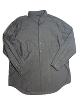 Perry Ellis Men's Button Up Long Sleeve Shirt Sz 2XLT Big and Tall Gray