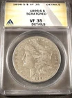 1896-S MORGAN SILVER DOLLAR ** ANACS VF-35 DETAILS **  (7700)