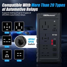 OBDResource Automotive Relay Relay Tester 4/5 Pin Universal 12/24V LED Indicator