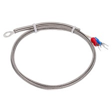 K Type Thermocouple Temperature Sensor PT100 6mm Ring 3.3ft Wire 0 to 600 C