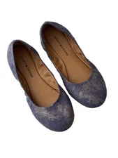 Lucky Brand Size 9 Women's Shoes Ballet FLATS Purple Silver Shimmery