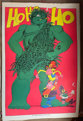 #ad IN THE JOLLY VALLEY GREEN GIANT VINTAGE 1970 BLACKLIGHT HEADSHOP POSTER NICE $79.95