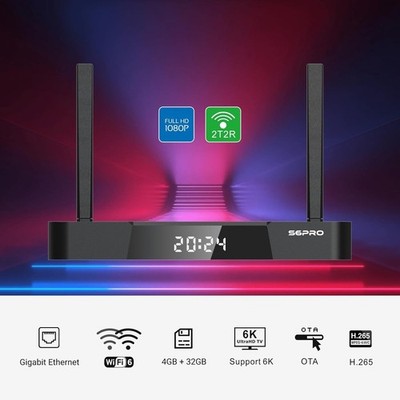 NEW 2025 Model BlACK SuperBox S6 PRO Keyboard remote BlueTooth-box free apps