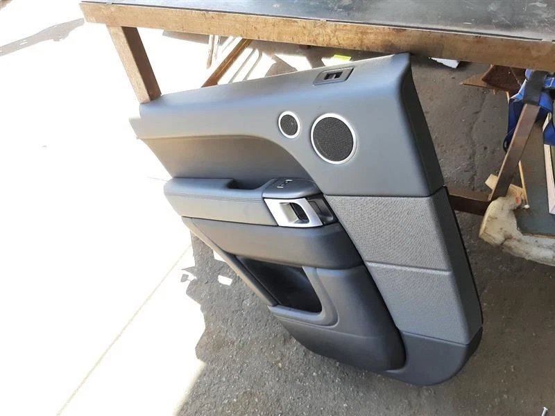 Range Rover Sport L494 Left Rear Door Panel Trim Cover Card Gray Leather - Image 3 of 4