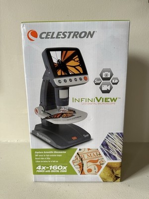 Celestron 44360 Infiniview LCD Digital Microscope 4x-160x power W/ Digital Zoom