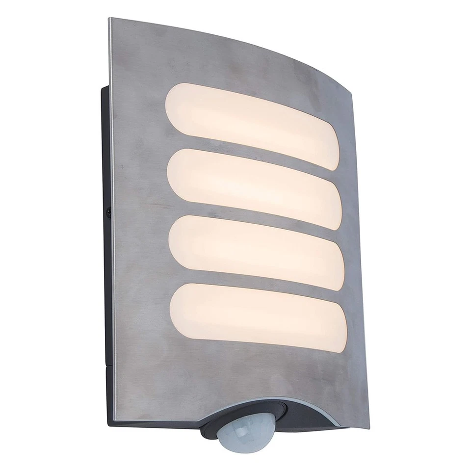LED Außenleuchte Wandlampe Farell Edelstahl IP44 14W warmweiß Bewegungsmelder