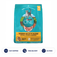 Purina ONE Tender Select Blends Dry Cat Food, Chicken, 16 lb Bag