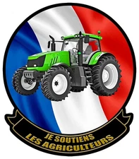 AUTOCOLLANT JE SOUTIENS LES AGRICULTEURS SOUTIEN MONDE AGRICOLE FRANCAIS SZ084