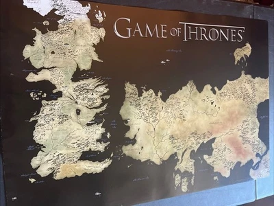 Game of Thrones Map Poster 36x24 Westeros & Essos 2012 HBO Pyramid America￼