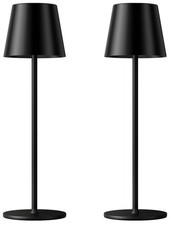Cordless Table Lamp Rechargeable Black - KK 2 Pack 5000mAH Battery Operated L...
