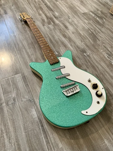 Danelectro DC-3 Green Sparkle Electric Guitar 1999 Vintage