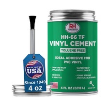 HH-66 Toluene Free Vinyl Cement, 4 oz. can - Adhesive, 4 oz, Clear