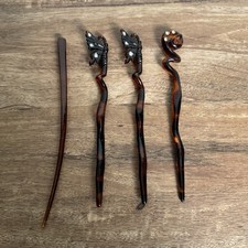 Vintage Tortoise Shell Hair Sticks/Chopsticks Acrylic