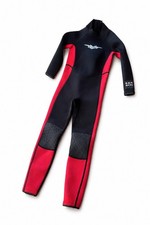 Sea Skin Kids 3mm Full Wetsuit Black/Red Size 8 Neoprene/Nylon