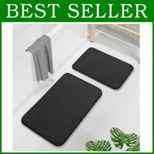 Soft Memory Foam Bath Mat Set - Machine Washable