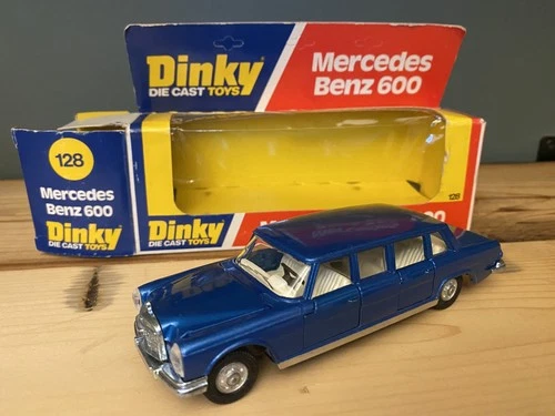 DINKY - 128 - MERCEDES BENZ 600 Limousine - BLUE - VINTAGE