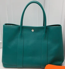 Hermès Garden Party Top Handle Shoulder Bag Green Women
