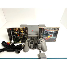 Sony PlayStation 1 PS1 SCPH-1001 Console  Controller  2 Games - Tested/Works