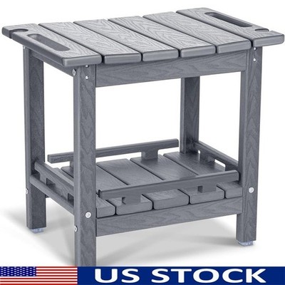 Durable HDPE Shower Bench Non-slip Bathroom Stool 350lbs W/ Storage Shelf New