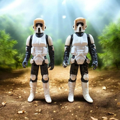 Vintage Star Wars Scout Trooper Lot x2 ROTJ Kenner 1983 Biker Scout Figures