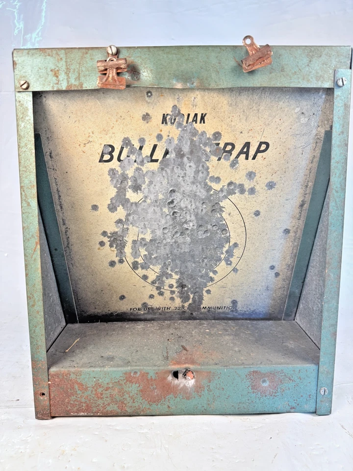 VINTAGE KODIAK Portable BULLET TRAP .22 Caliber Heavy Steel w/ Carry Handle - Image 3 of 4