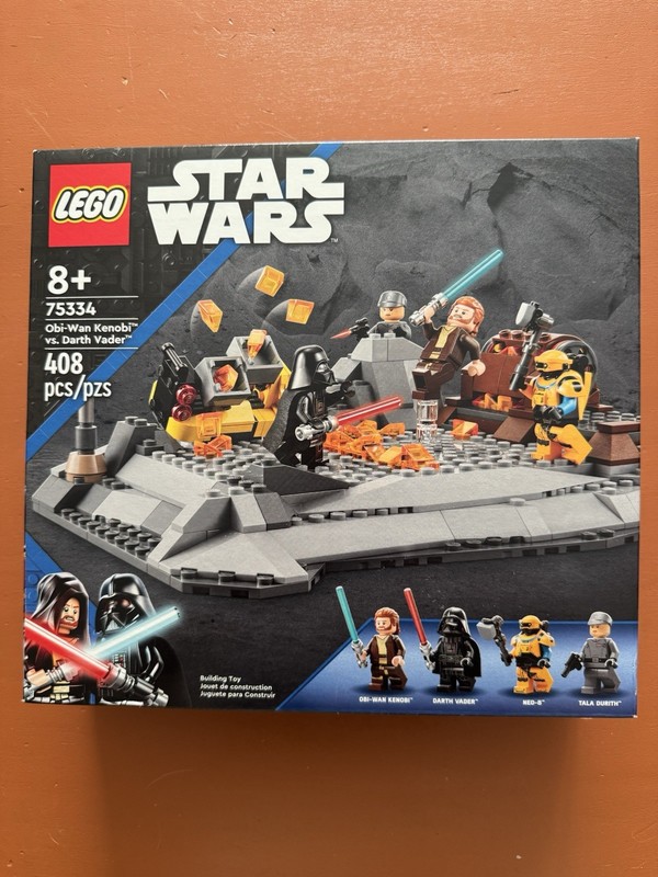 LEGO Star Wars 75334 Obi-Wan Kenobi vs Darth Vader Complete Set 408pcs