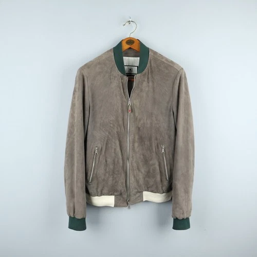 KIRED BY KITON Mens Suede Leather Jacket Size 54