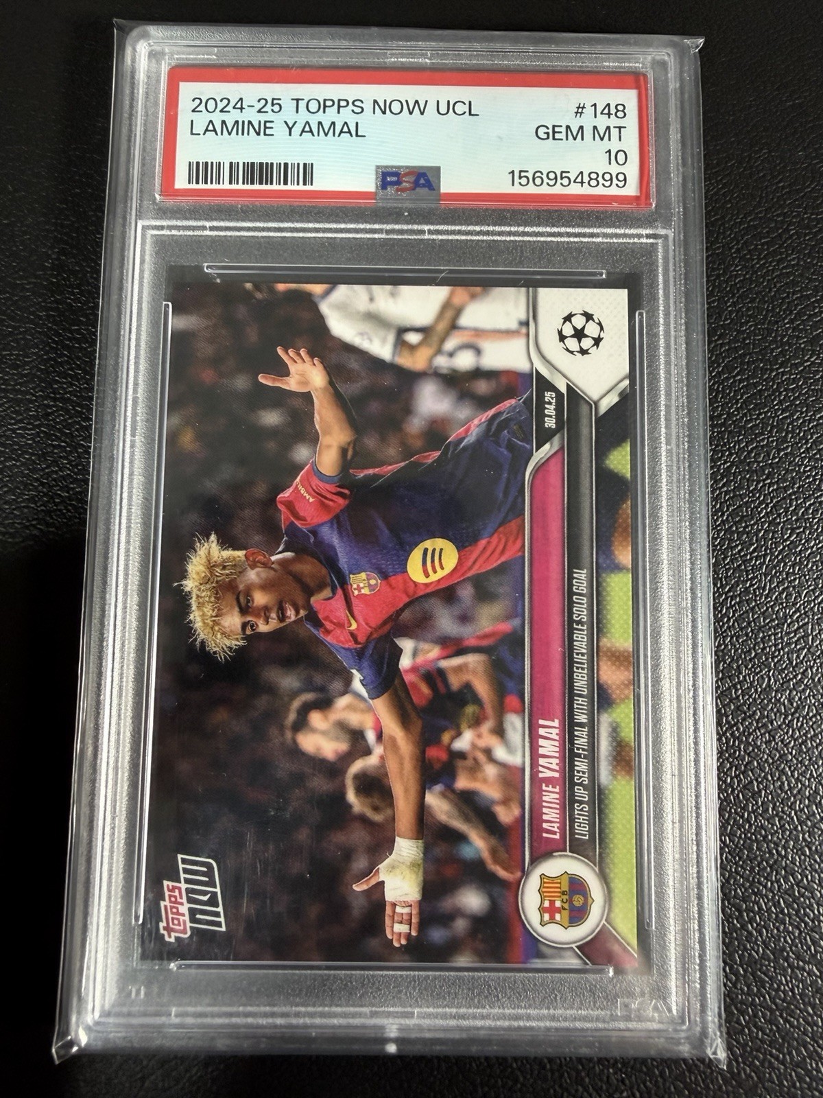 Topps Lamine Yamal 5-Card Graded Lot Now Euro/UCL Finest UCC Rookie 24-25 view 6