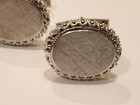 ELEGANT 14K WHITE GOLD CUFFLINKS 1960s — photo 4