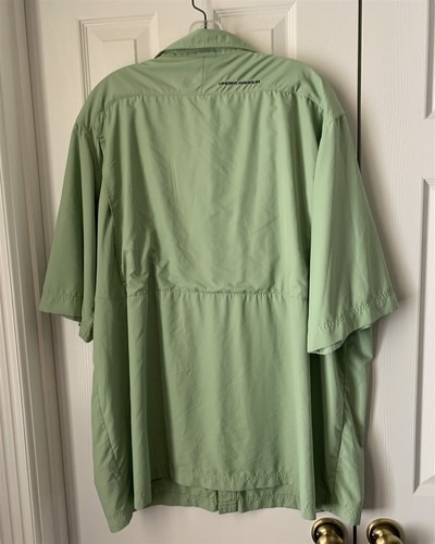 Mens Under Armour Heat Gear Light Green Sz 3XL SS Loose Vented - Foto 3 di 4