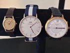 Lot Of 3 Watches: Seiko Vintage, Daniel Wellington Classic, Fossil Q Hybrid