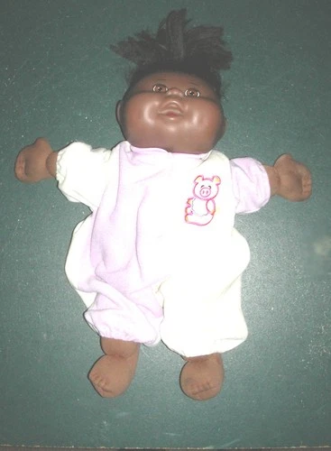 vintage 1987 used Cabbage Patch Kids Doll kinky black hair brown skin tone girl
