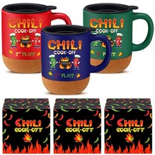 3 Pcs Chili Cook off Prizes Trophies Cups 1st 2nd 3rd Prizes Awards with Gift...
