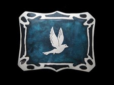 MJ25154 VINTAGE 1970s  BIRD  SOUTHWESTERN DESIGN BELT BUCKLE