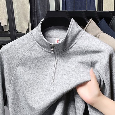Men's Sweater Half Zip Stand-Up Jacket