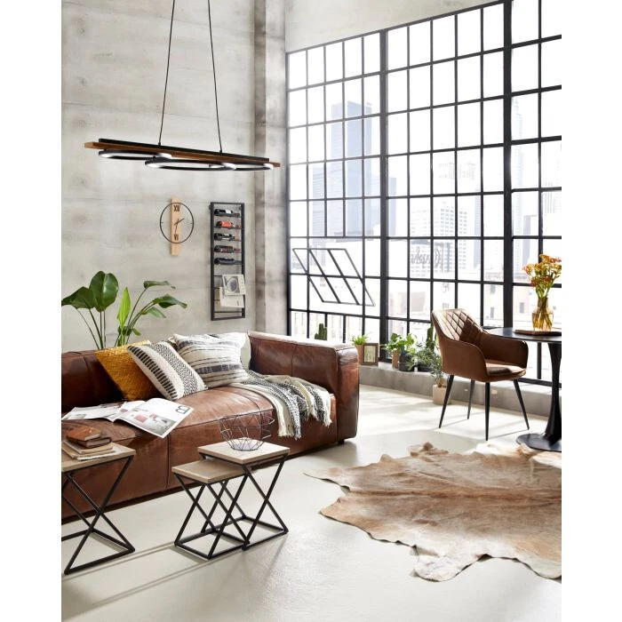 Eglo 99624 LED Boyal 3 Kreise Pendelleuchte Holz vintage dimmbar EEK:E (SpekA-G) - Bild 3 von 4