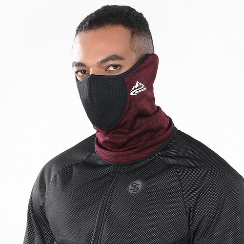 Motorcycle Half Face Mask Neck Tube Warmer Balaclava Windproof Motorbike Scarves - Picture 11 of 14