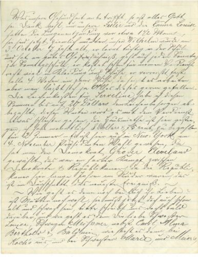 Auswanderer New York 1884 Dekorativer Briefkopf USA Ermshausen - Bild 4 von 4