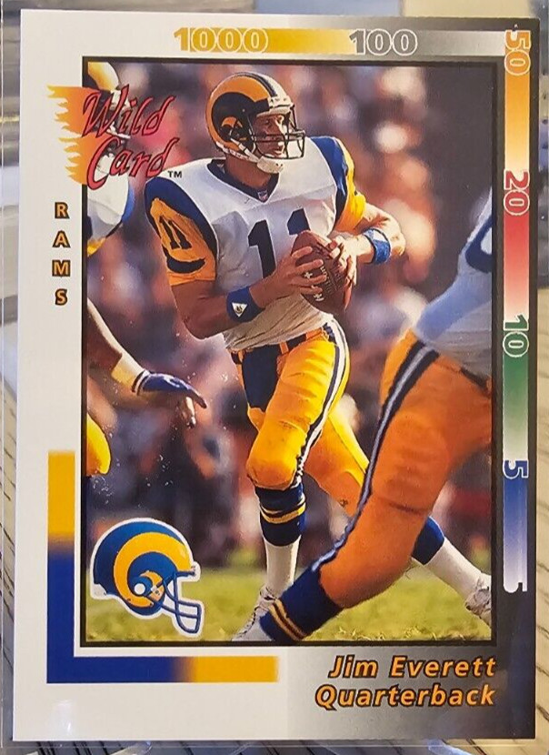 1992 Wild Card Jim Everett #6 Rams