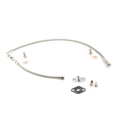 4AN Oil Feed Line For  Impreza 02~06 WRX / 04~14 STI Garrett T3 T4 or Greddy T67