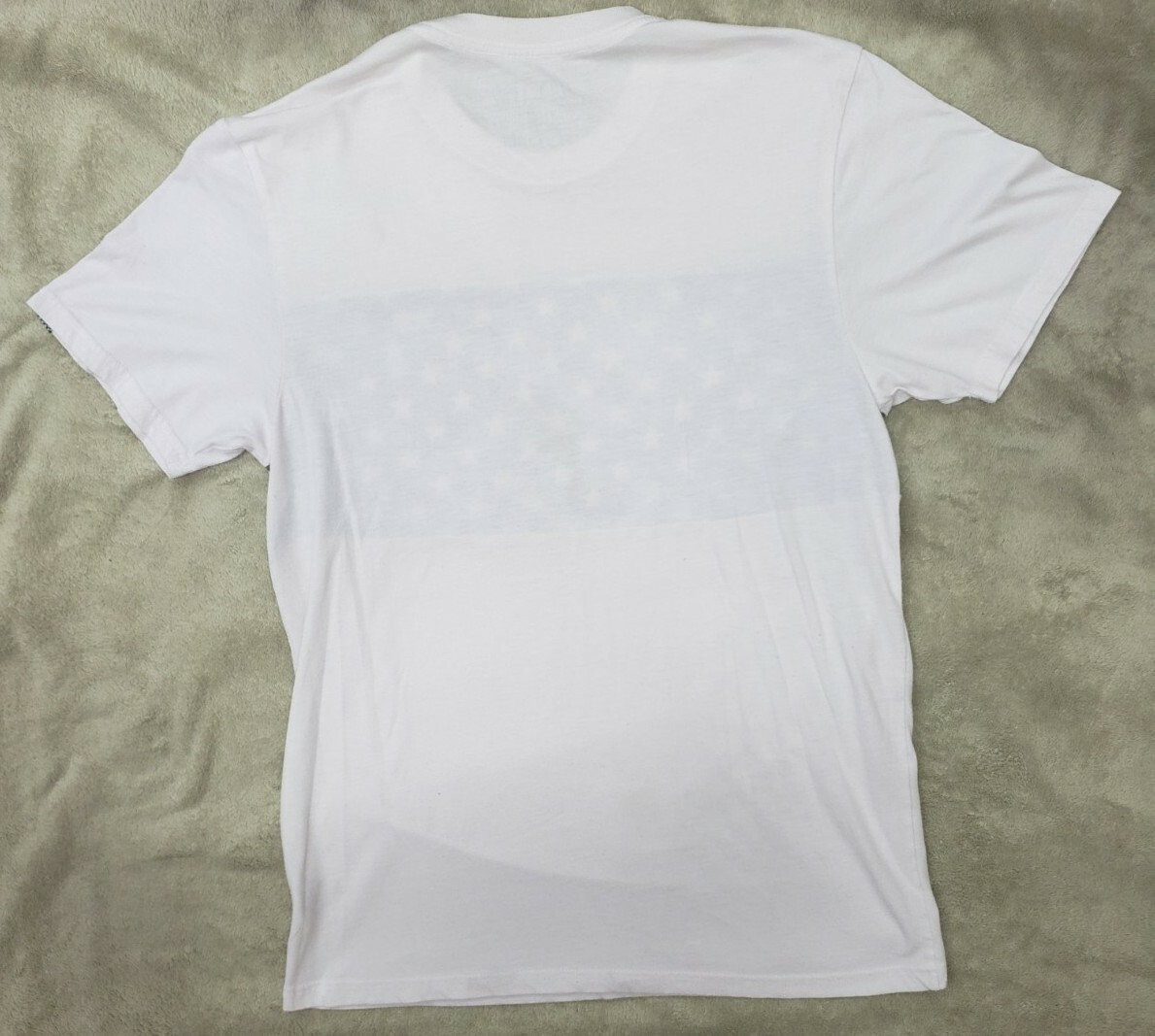 Mens Vans Graphic Tee Front Pocket White American Flag
