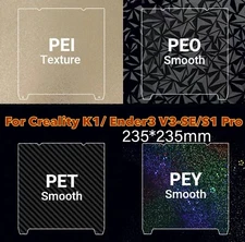 Double Side PEI Build Plate PEY PET PEO For Creality K1/Ender3 V3-KE/S1 Pro 235