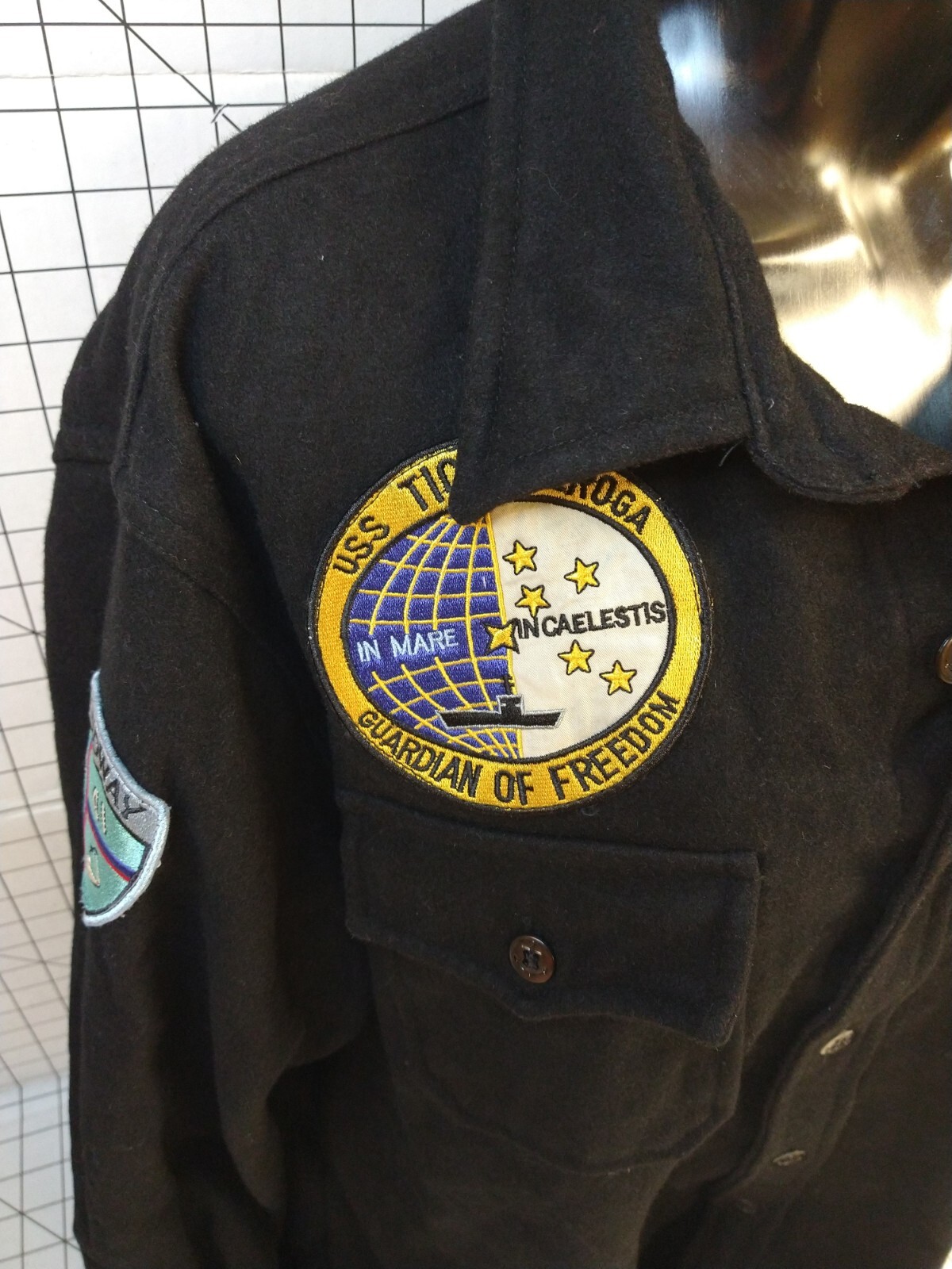 Vintage SCHOTT Wool Patch Button Jacket Intermedi… - image 3