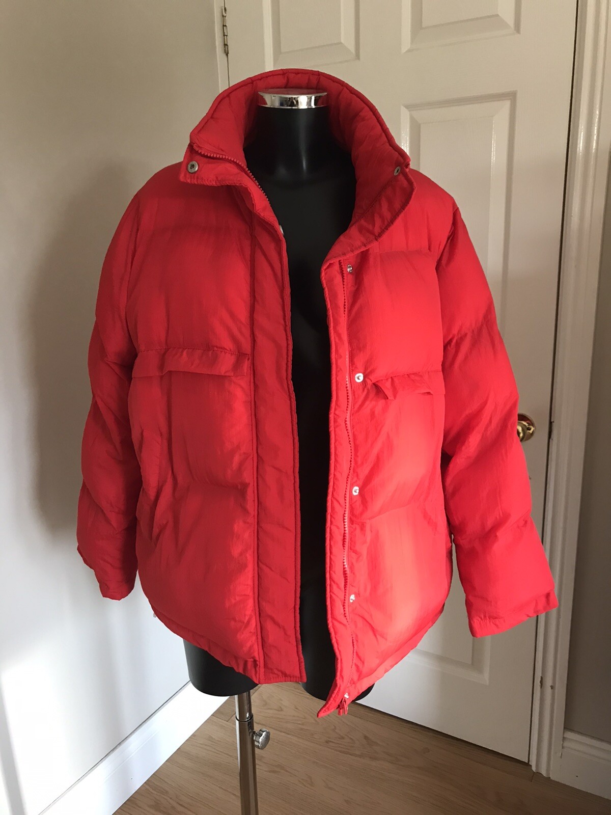 Womens Maternity Boohoo Red Puffer 