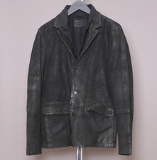 ALLSAINTS Leather Blazer Jacket EXTRA LARGE Mens Suede Waxed SURVEY All saints