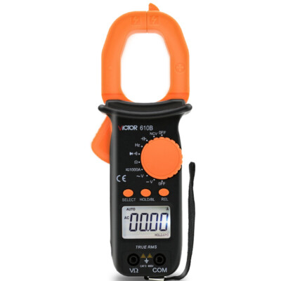 VICTOR 610B+ AC DC Digital Clamp Meter 4000 Counts Auto Range True RMS  KD