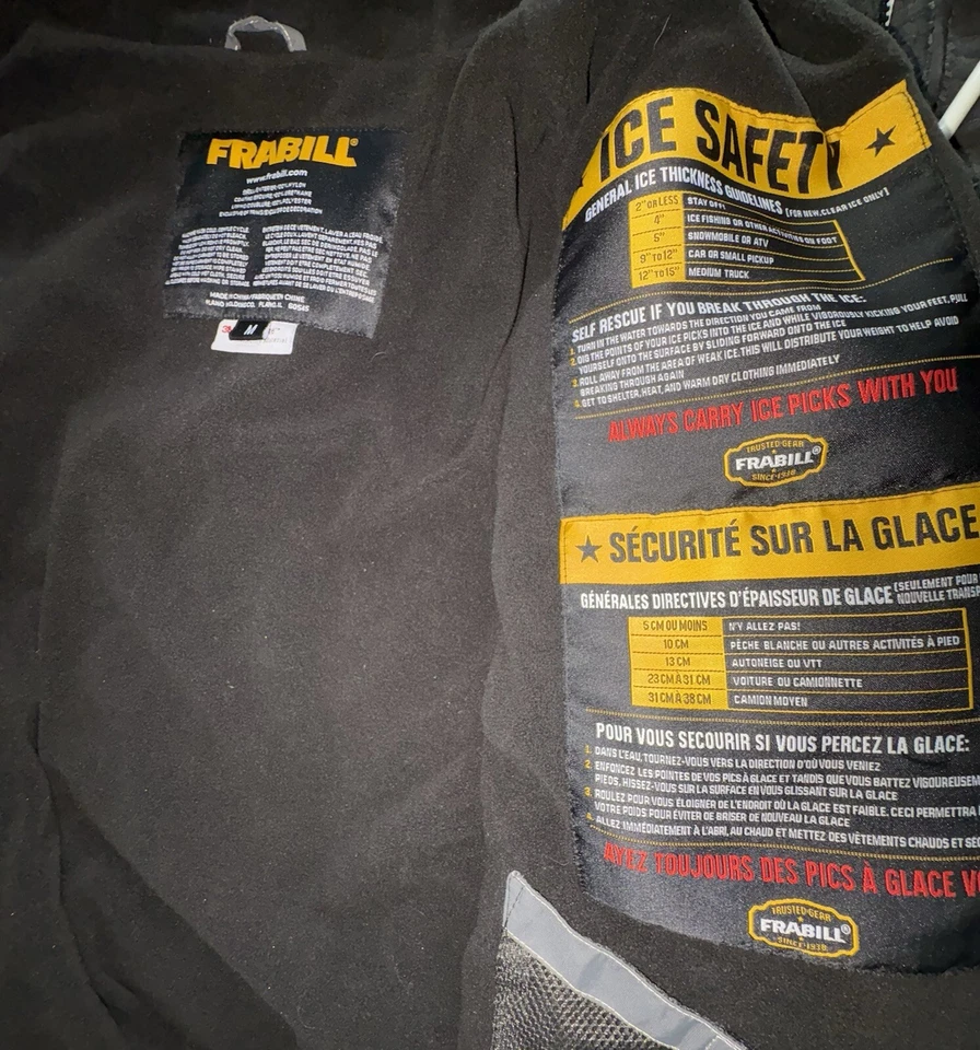 Frabill Men’s Waterproof Medium Outdoor Coat: Grey, Black, Silver Foto 2 de 4