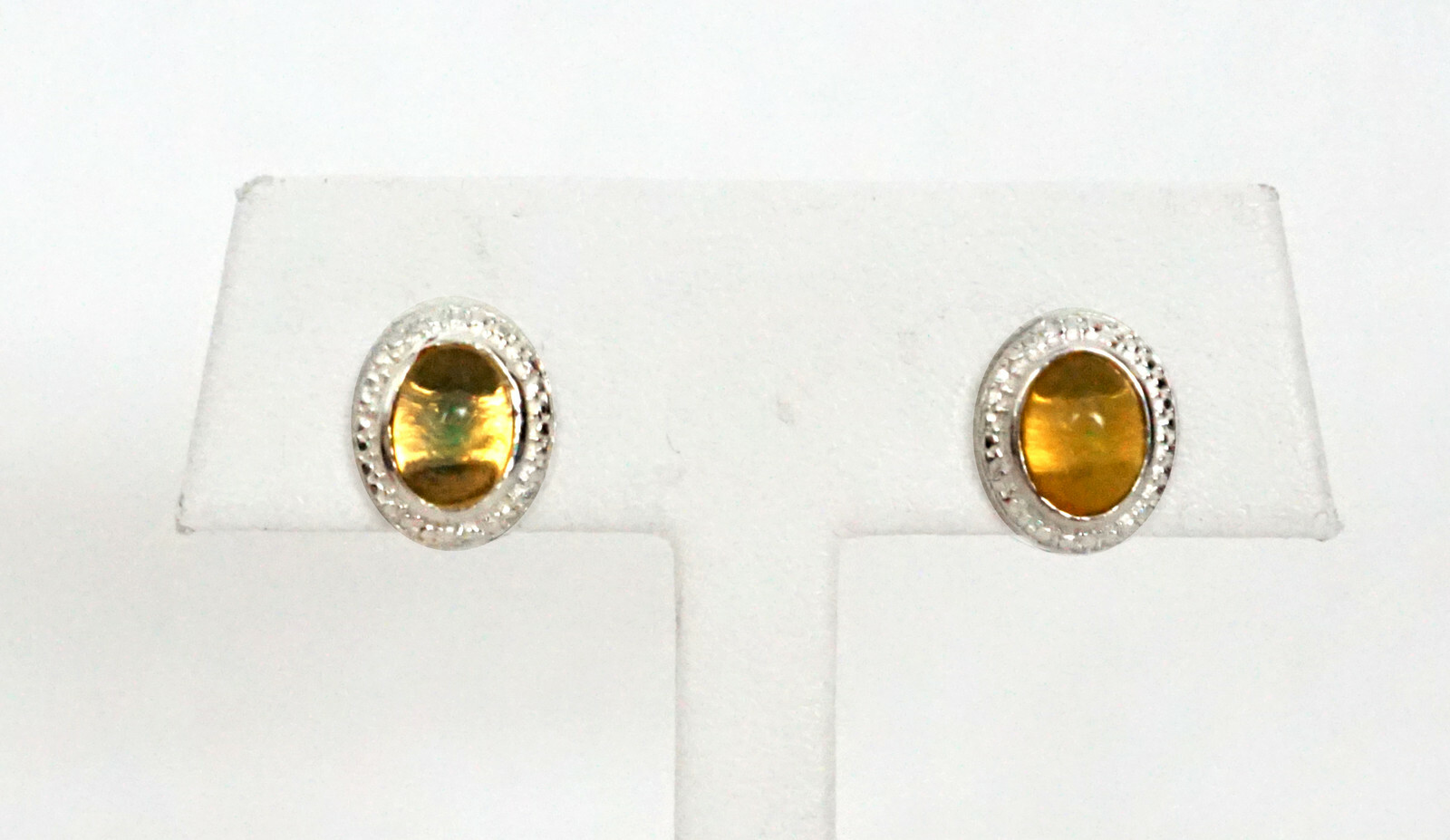 STS Chuck Clemency Signed Fire Opal Cabochon & St… - image 1